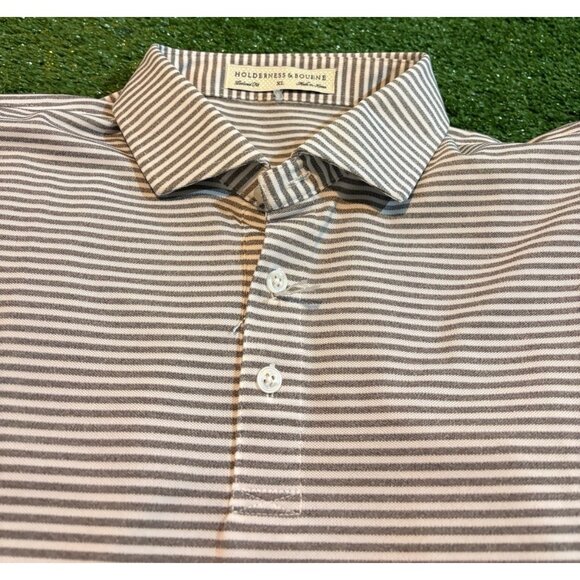 Cleveland Cavaliers polo mens XL white gray Holderness & Bourne lighweight NBA - Picture 5 of 13